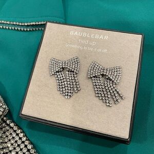 BaubleBar Zirconia Bow Earrings